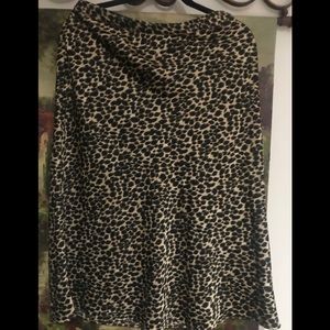 JCrew Leopard Print Long Skirt SZ Small NWT